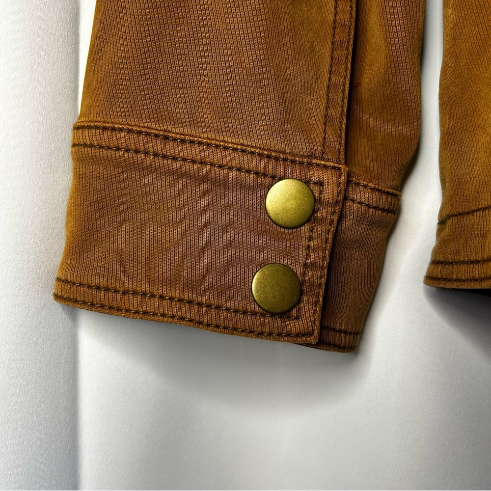 Anthropologie M Brown Everyday Belted Moto Jacket Trench Coat - Picture 5 of 11